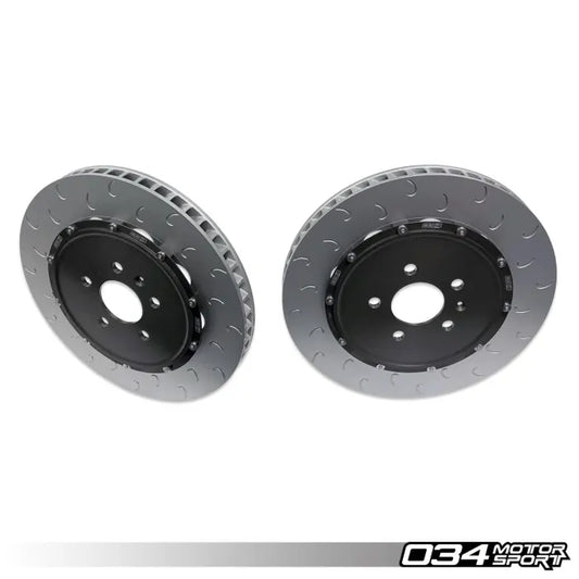2-Piece Floating Front Brake Rotor Upgrade Kit For Audi 8S TTRS
