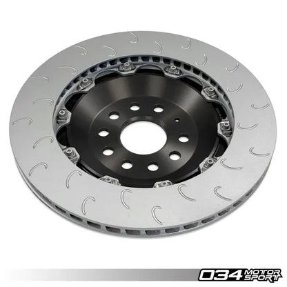 2-Piece Floating Rear Brake Rotor 350mm Upgrade for MQB VW & Audi, Black Brackets