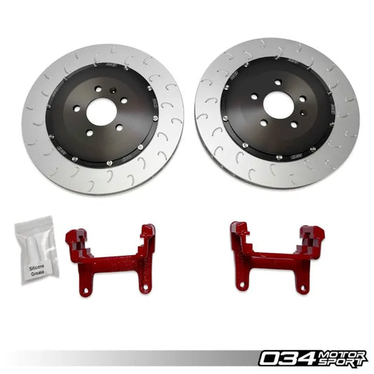 2-Piece Floating Rear Brake Rotor 370mm Upgrade for B9/B9.5 Audi A4/S4, A5/S5, Q5/SQ5, & RS4/RS5