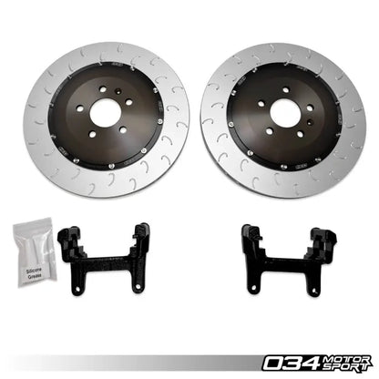2-Piece Floating Rear Brake Rotor 370mm Upgrade for B9/B9.5 Audi A4/S4, A5/S5, Q5/SQ5, & RS4/RS5