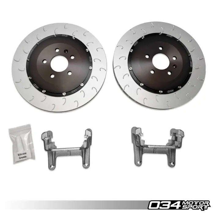 2-Piece Floating Rear Brake Rotor 370mm Upgrade for B9/B9.5 Audi A4/S4, A5/S5, Q5/SQ5, & RS4/RS5