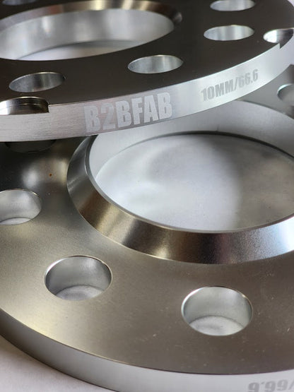 B2BFAB 10mm wheel Spacer Pair, 5x112 for 66.6 Center Bore 80mm Bevel