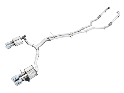 AWE Tuning Audi B9 S5 Sportback SwitchPath Exhaust - Non-Resonated (Silver 102mm Tips)