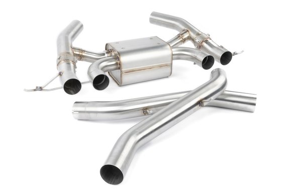 Dinan Valved Axle-Back Exhaust - 2023-2025 BMW M2 Stainless Steel - Black Tips - G87