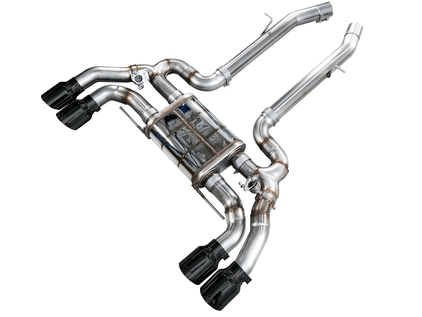 AWE Valved SwitchPath™ Axleback Exhaust for BMW F97 X3 M / F98 X4 M - Diamond Black Tips