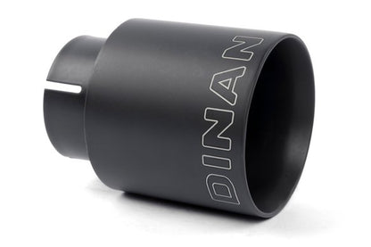 Dinan Double-Walled 4" Clamp-On Exhaust Tip (Black Ceramic) Black - 4" Outlet, 2.75" Inlet