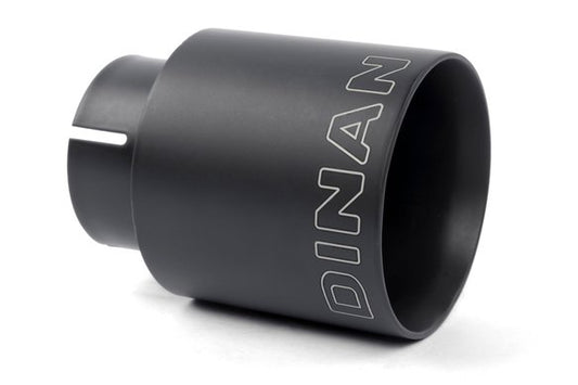 Dinan Double-Walled 4" Clamp-On Exhaust Tip (Black Ceramic) Black - 4" Outlet, 2.75" Inlet