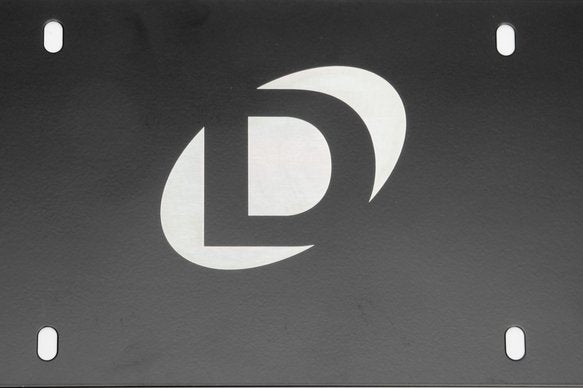 Dinan Marque Plate - Black Stainless Steel - Offset Logo