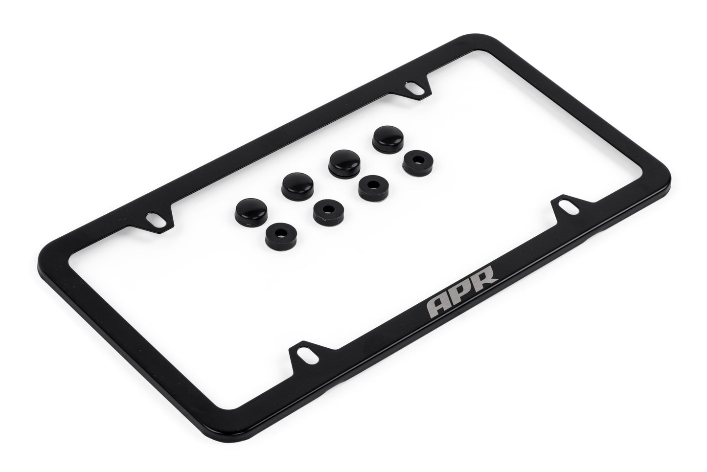 APR License Plate Frame - Slim, Black w/ Hiders