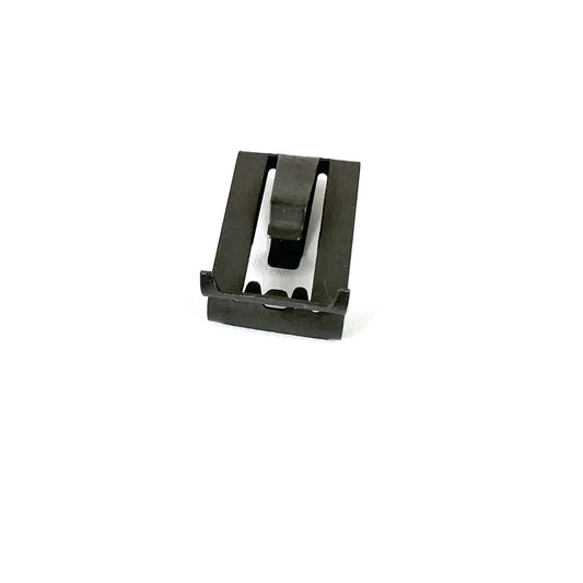 Genuine VW/Audi 3B0-858-137 interior trim spring clip showing formed retaining features and clip profile