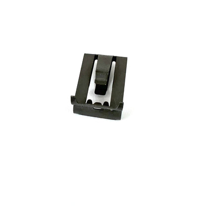 Genuine VW/Audi 3B0-858-137 interior trim spring clip showing formed retaining features and clip profile; repeated source photo 4