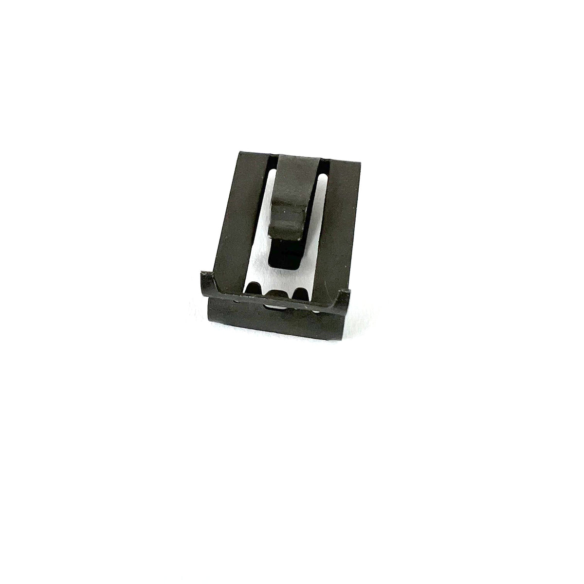 Genuine VW/Audi 3B0-858-137 interior trim spring clip showing formed retaining features and clip profile; repeated source photo 5