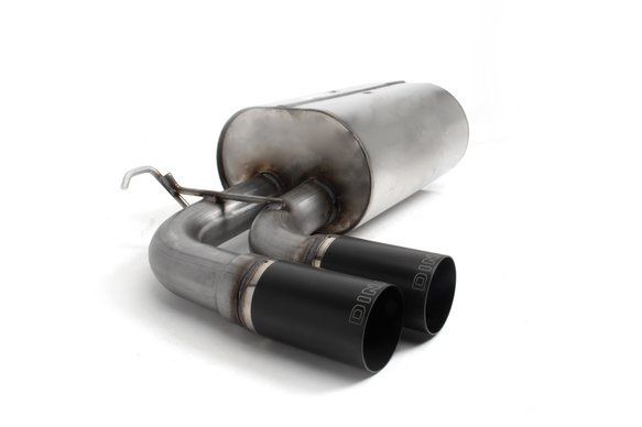 Dinan Free Flow Axle-Back Exhaust - 2016-2020 BMW 330i/430i Stainless Steel - Black Tips - F30/F31/F32/F33/F36