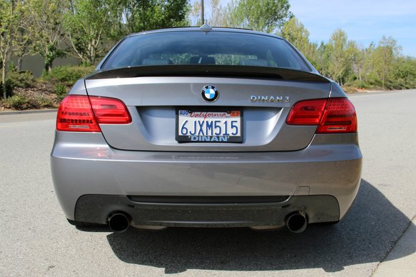 Dinan Free Flow Axle-Back Exhaust - 2007-2013 BMW 335i/335is/335xi Stainless Steel - Black Tips - E92/E93
