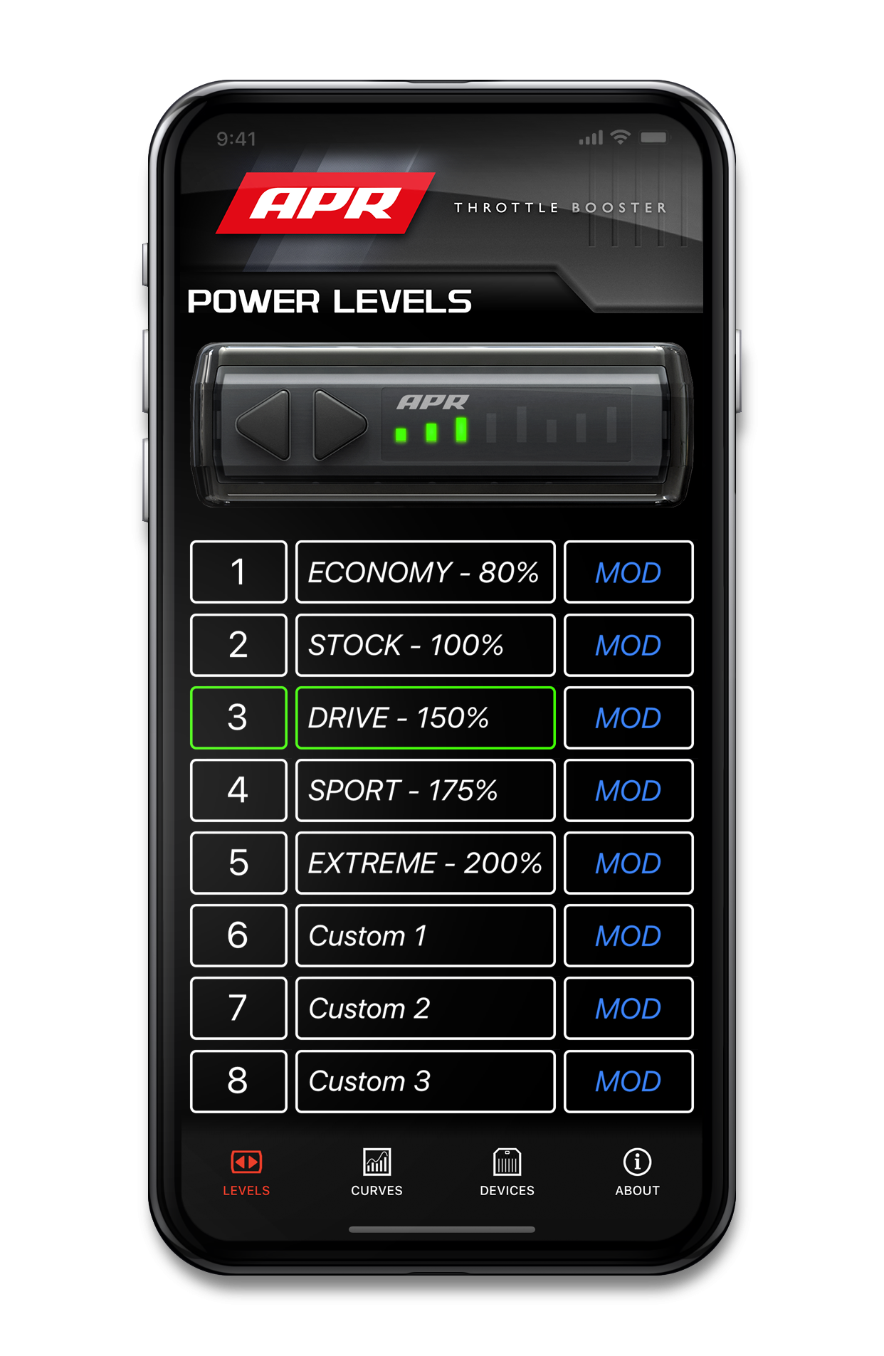 APR Throttle Booster with Wireless Controller and Bluetooth Mobile App