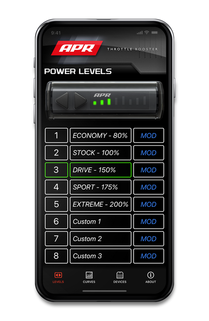 APR Throttle Booster with Wireless Controller and Bluetooth Mobile App
