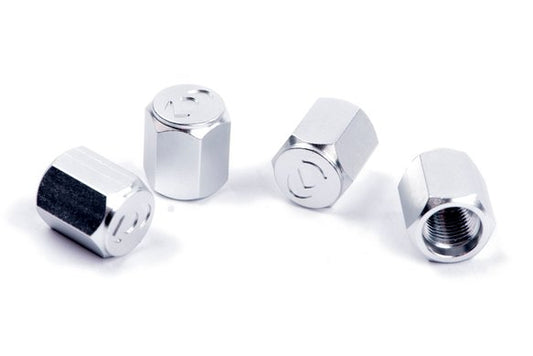 Dinan Valve Stem Caps Silver / Aluminum