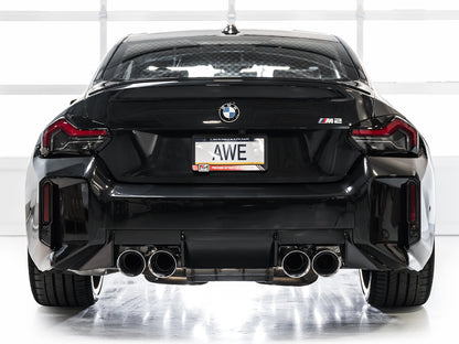 AWE Tuning 23-24 BMW G87 M2 Track Edition Exhaust - Chrome Silver Tips