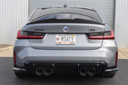 Dinan Valved Axle-Back Exhaust - 2021-2025 BMW M3/M4 Stainless Steel - Black Tips - G80/G82/G83