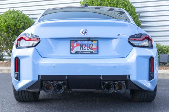Dinan Valved Axle-Back Exhaust - 2023-2025 BMW M2 Stainless Steel - Black Tips - G87