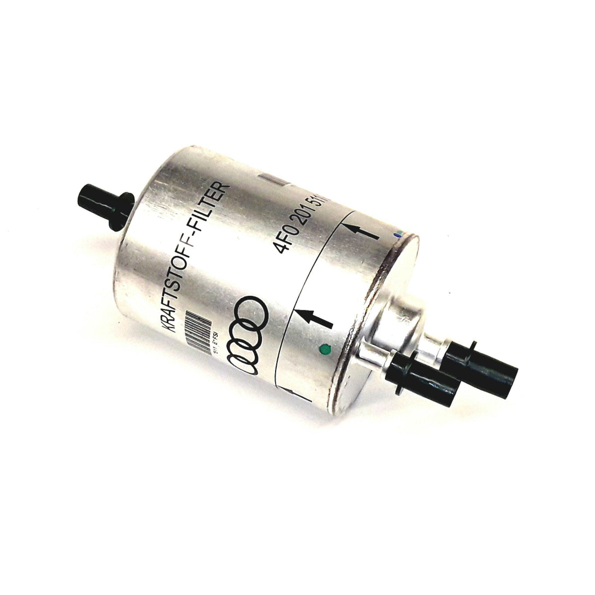 4F0-201-511-E Genuine VW/Audi fuel filter with pressure regulator and hose connections, product reference, repeated original archive photo 3