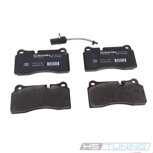 4S0-698-451-M Genuine VW/Audi rear brake pad set with four pads and wear sensor, four rear pads and wear sensor, original product photo 1