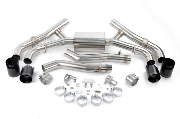 Dinan Valved Axle-Back Exhaust - 2020-2025 BMW X5M/X6M Stainless Steel - Black Tips - F95/F96