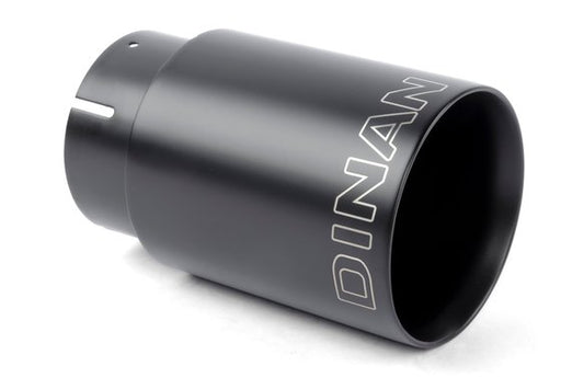 Dinan Double-Walled 4" Clamp-On Exhaust Tip (Black Ceramic) Black - 4" Outlet, 3.25" Inlet