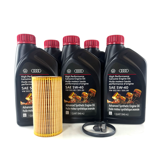 Genuine VW/Audi | Oil Change Kit 5W-40 | Audi TT/TTS (8J/8S) 2009-2021