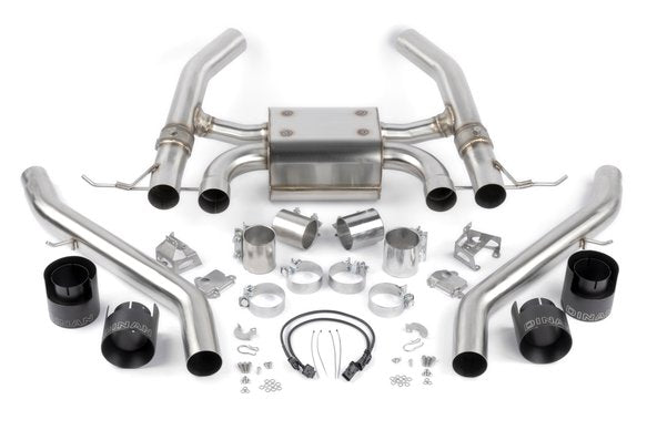 Dinan Valved Axle-Back Exhaust - 2021-2025 BMW M3/M4 Stainless Steel - Black Tips - G80/G82/G83