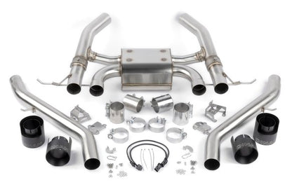 Dinan Valved Axle-Back Exhaust - 2021-2025 BMW M3/M4 Stainless Steel - Black Tips - G80/G82/G83