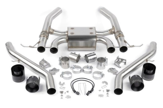Dinan Valved Axle-Back Exhaust - 2021-2025 BMW M3/M4 Stainless Steel - Black Tips - G80/G82/G83