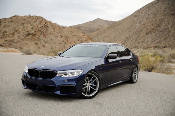 Forgeline AR1 Performance Wheel Set - 2018-2023 BMW M550i xDrive Front: 20 x 9 - Rear: 20 x 10 - Silver - Dinan Center Cap - G30
