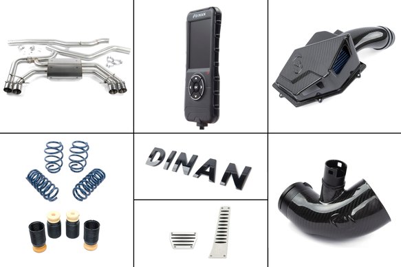 Dinan G0x X3/X4 M40i Experience Package (E1) DINANFLASH Handheld / Carbon Intake / Black Exhaust / Turbo Inlet / Springs & Bumpstops / ZF8 Pedal Pads