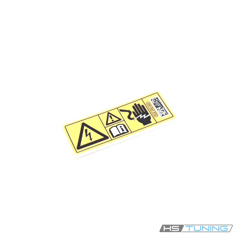 5GE-010-001 Genuine VW/Audi individual hybrid and electric vehicle warning label, original yellow warning label, original product photo 1