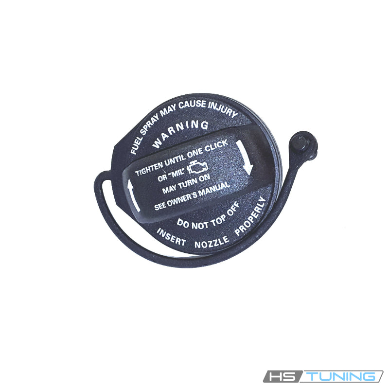 5Q0-201-550-L Genuine VW/Audi gasoline fuel tank cap with retaining tether, retaining tether shown attached, repeated original gallery photo 6