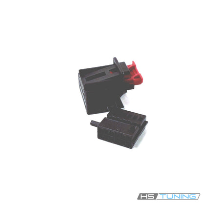 5Q0-972-726 Genuine VW/Audi black 14-pin connector housing with red locking insert, replacement component, repeated original archive photo 4