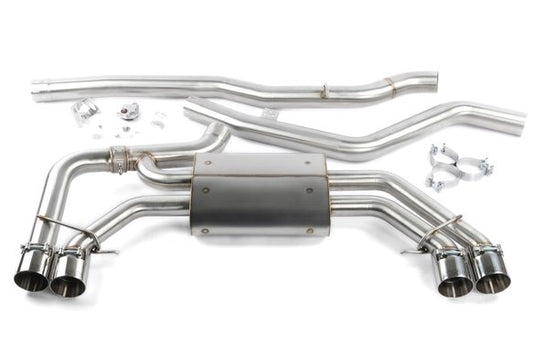 Dinan Valved Cat-Back Exhaust - 2018-2025 BMW X3 M40i / X4 M40i Stainless Steel - Polished Tips - G01/G02