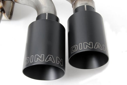 Dinan Free Flow Axle-Back Exhaust - 2018-2023 BMW M550i Stainless Steel - Black Tips - G30