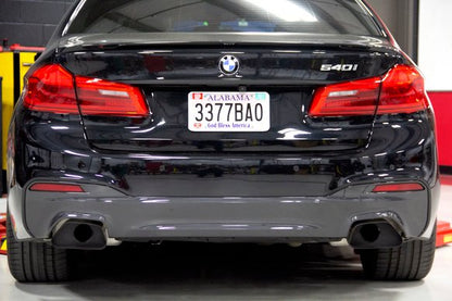 Dinan Free Flow Axle-Back Exhaust - 2017-2023 BMW 540i Stainless Steel - Black Tips - G30