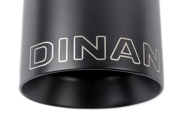 Dinan Double-Walled 4.5" Clamp-On Exhaust Tip (Black Ceramic) Black - 4.5" Outlet, 3.25" Inlet