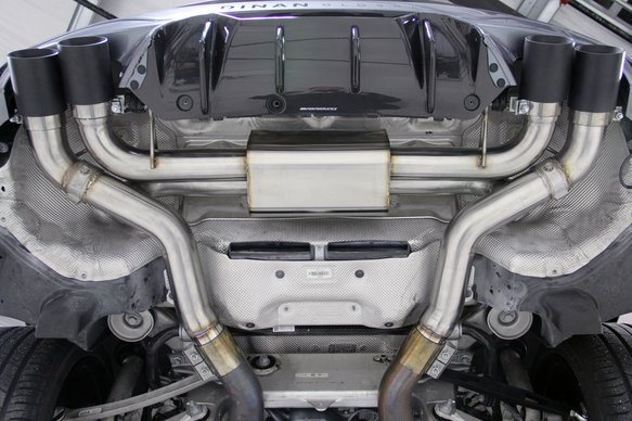 Dinan Free Flow Axle-Back Exhaust - 2018-2023 BMW M5 Stainless Steel - Black Tips - F90