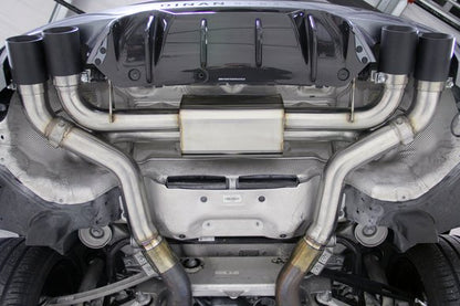 Dinan Free Flow Axle-Back Exhaust - 2018-2023 BMW M5 Stainless Steel - Black Tips - F90