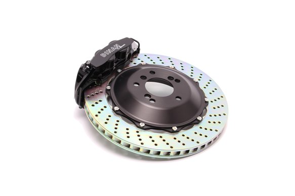 Dinan by Brembo Front Brake Set - BMW 5/6-Series Front - Black Calipers - Drilled - F06/F07/F10/F12/F13