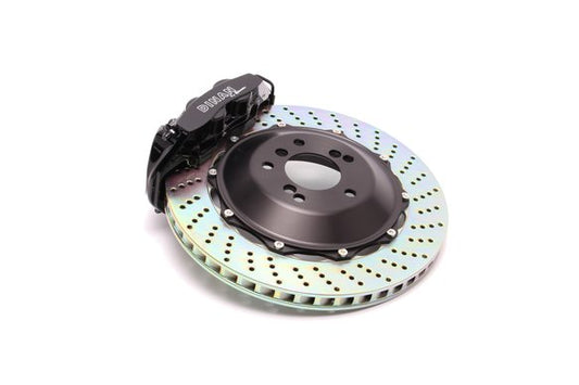 Dinan by Brembo Rear Brake Set - 1997-2003 BMW 5-Series Rear - Black Calipers - Drilled - E39