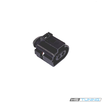 6X0-973-722-G Genuine VW/Audi black two-pin contact housing with locking mechanism, mating face and locking profile, repeated original gallery photo 7