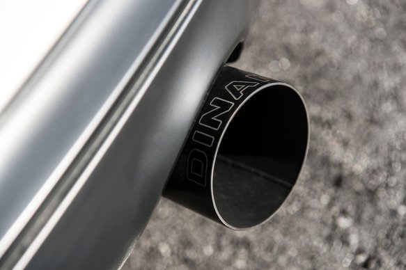Dinan Free Flow Axle-Back Exhaust - 2014-2016 BMW M235i Stainless Steel - Black Tips - w/ M-Performance Rear Valance - F22