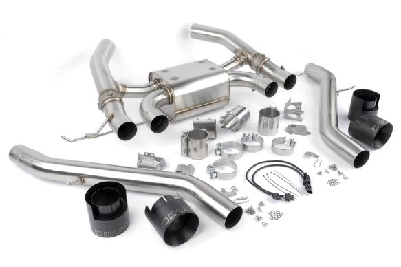 Dinan Valved Axle-Back Exhaust - 2021-2025 BMW M3/M4 Stainless Steel - Black Tips - G80/G82/G83