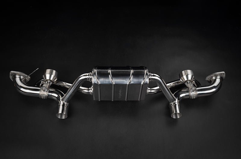 Porsche 718 GT4RS - Valved Muffler + Slanted Wicrom Tips (for PSE)