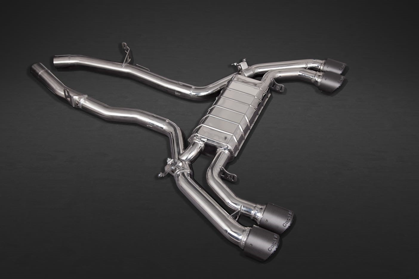BMW X3M Competition (G01/F97) - Exhaust System, 200 Cell Midpipe + Carbon Tips (OE Acutators)